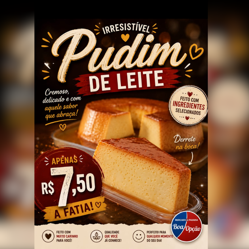 PUDIM EM FATIA