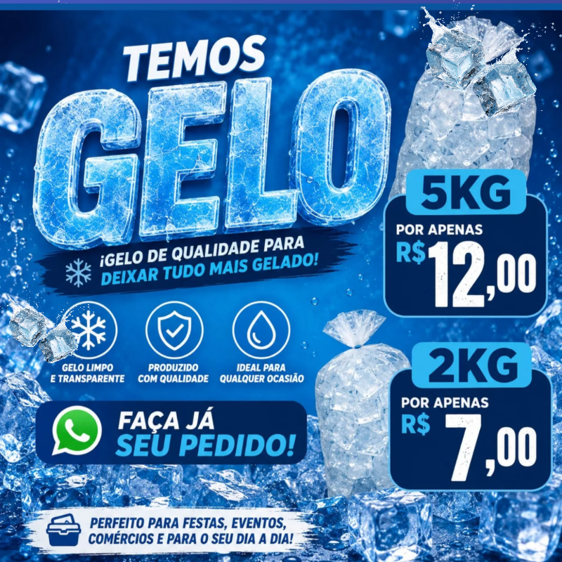 GELO EM CUBOS