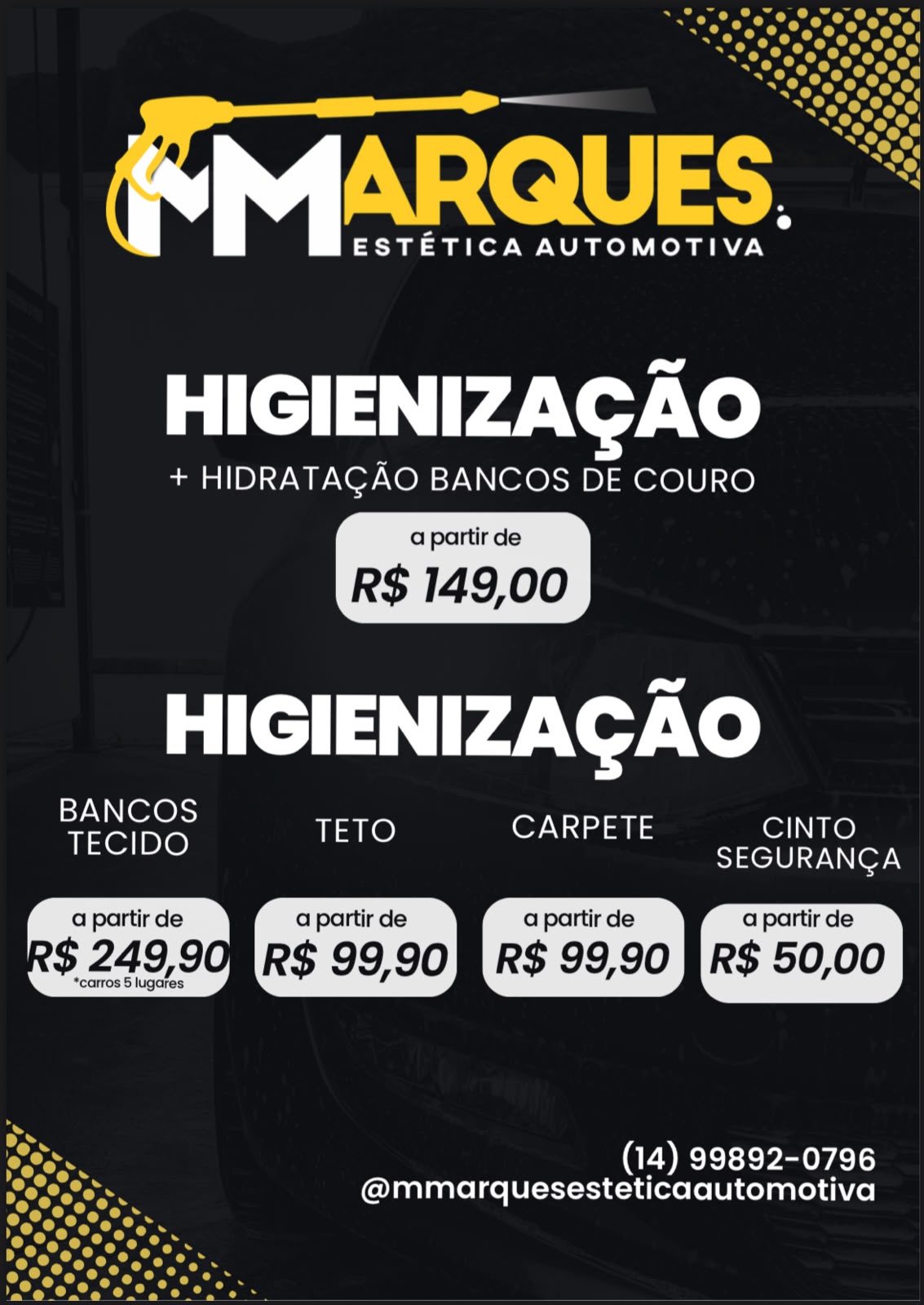 HIGIENIZAÇÃO AUTOMOTIVA